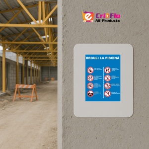 Indicator Cu reguli la piscina, Sticker autocolant - Img 5