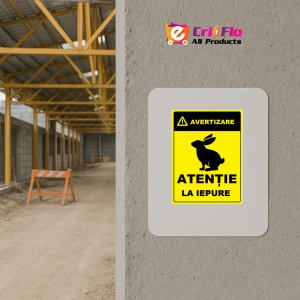 Indicator De avertizare atentie la iepure, Sticker autocolant - Img 5