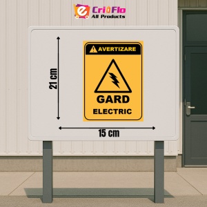 Indicator De avertizare gard electric, Sticker autocolant - Img 2