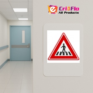 Indicator de circulatie presemnalizare trecere cu zebra, Sticker autocolant - Img 4