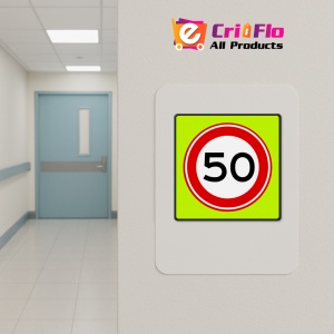 Indicator De circulatie Viteza maxima 50 km, Sticker autocolant - Img 4