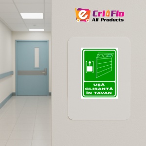 Indicator De informare pentru usa glisanta in tavan, Sticker autocolant - Img 4