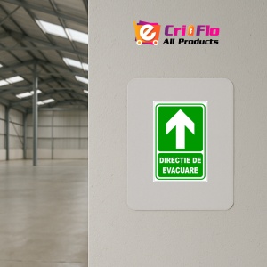 Indicator De securitate iesire in in sus, Sticker autocolant - Img 3