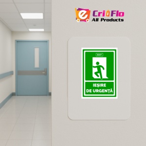 Indicator De securitate iesirea de urgenta, Sticker autocolant - Img 4