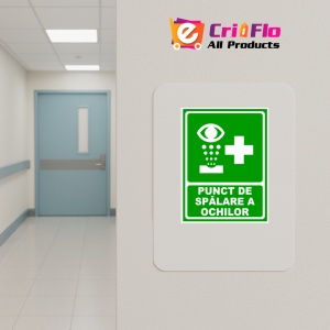 Indicator De securitate pentru punct de spalare a ochilor, Sticker autocolant - Img 4