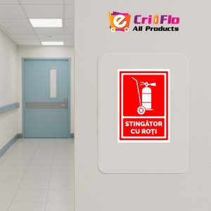Indicator De securitate pentru stingator cu roti, Sticker autocolant - Img 4
