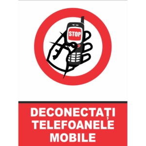 Indicator Deconectati telefoanele mobile, Sticker autocolant
