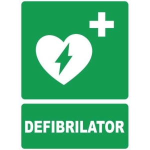 Indicator Defibrialtor, Sticker autocolant
