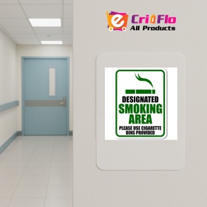 Indicator Designated smoking area please use cigarette bins provided, Sticker autocolant - Img 4