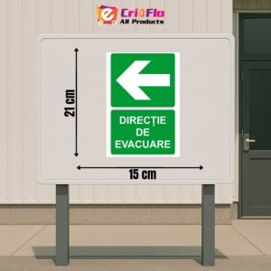 Indicator Directie de evacuare 1, Sticker autocolant - Img 2