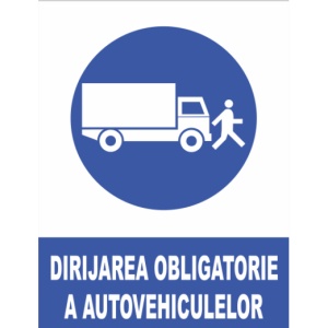 Indicator Dirijarea obligatorie a autovehiculelor, Sticker autocolant