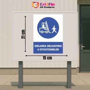 Indicator Dirijarea obligatorie a stivuitoarelor, Sticker autocolant - Img 2