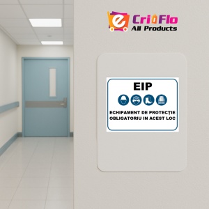 Indicator EIP echipament de protectie obligatoriu in acest loc, Sticker autocolant - Img 4