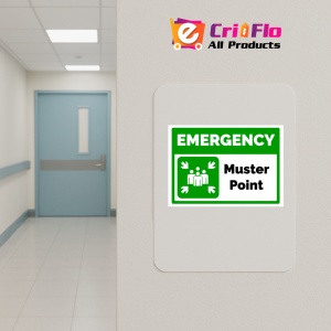 Indicator Emergency muster point, Sticker autocolant - Img 4