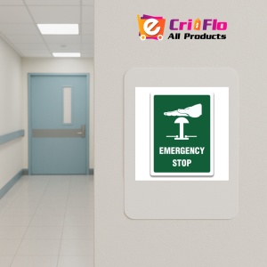 Indicator EMERGENCY STOP SIGN, Sticker autocolant - Img 4