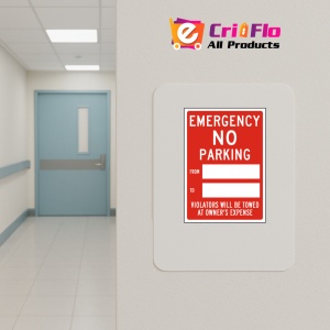 Indicator Emergency Temporary No Parking Violators Will Be Towed Sign, Sticker autocolant - Img 4
