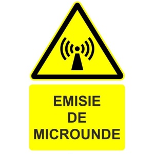 Indicator Emisie de microunde indicator de avertizare, Sticker autocolant