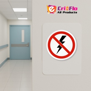 Indicator Eticheta cu fulger electric, Sticker autocolant - Img 4