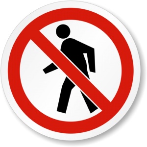 Indicator Eticheta fara pietoni, Sticker autocolant