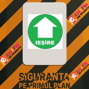 Indicator Eticheta iesire pentru podea in cerc), Sticker autocolant - Img 2