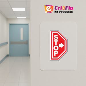 Indicator Eticheta stop pentru podea cu sageata spre dreapta, Sticker autocolant - Img 4