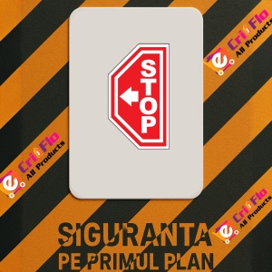 Indicator Eticheta stop pentru podea cu sageata spre stanga, Sticker autocolant - Img 2