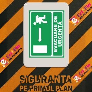 Indicator Evacuare urgenta stanga, Sticker autocolant - Img 3