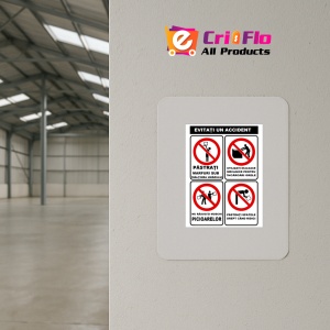 Indicator evitati un accident protectia muncii, Sticker autocolant - Img 4
