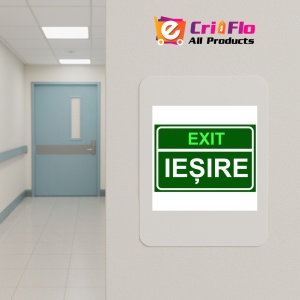 Indicator Exit iesire, Sticker autocolant - Img 4