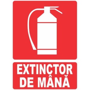 Indicator Extinctor de mana, Sticker autocolant