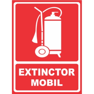 Indicator Extinctor mobil, Sticker autocolant