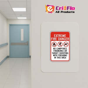 Indicator Extreme Fire Danger Sign, Sticker autocolant - Img 4