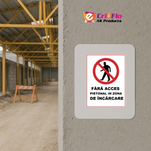 Indicator Fara acces pietonal in zona de incarcare, Sticker autocolant - Img 5