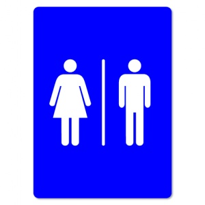 Indicator Female Male Toilet Sign Symbols Only, Sticker autocolant