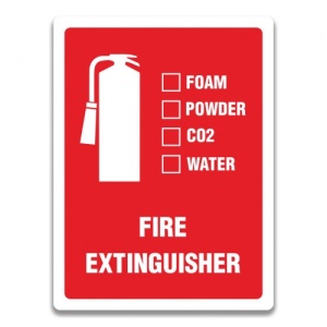 Indicator FIRE EXTINGUISHER CO2 SIGN, Sticker autocolant