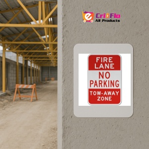 Indicator Fire Lane No Parking Tow Away Zone Sign, Sticker autocolant - Img 5