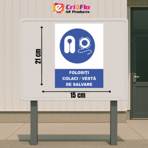 Indicator Folositi colaci vesta de salvare, Sticker autocolant - Img 2