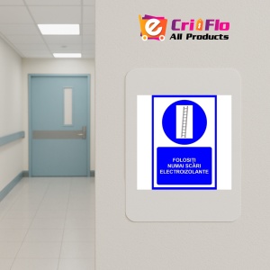 Indicator Folositi numai scari electroizolante, Sticker autocolant - Img 4