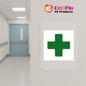 Indicator Forma + verde pentru pardoseala din depozite si hale, Sticker autocolant - Img 4