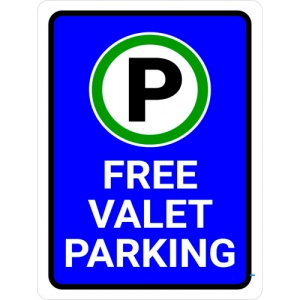 Indicator Free Valet Parking sign, Sticker autocolant