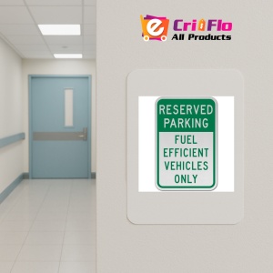 Indicator Fuel Efficient Vehicles Only Sign, Sticker autocolant - Img 4