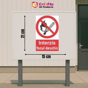 Indicator fumatul focul deschis interzise indicatoare protectia muncii, Sticker autocolant - Img 2