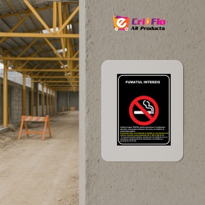 Indicator Fumatul interzis conform legii 15, Sticker autocolant - Img 5