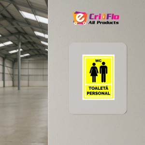 Indicator Galben pentru toaleta personal, Sticker autocolant - Img 3