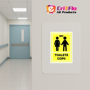 Indicator Galben toaleta copii, Sticker autocolant - Img 4