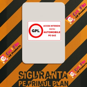 Indicator Gpl acces interzis pentru automobile pe gaz, Sticker autocolant - Img 2