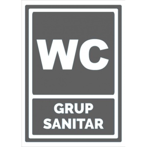 Indicator Gri pentru wc grup sanitar, Sticker autocolant