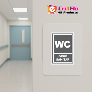 Indicator Gri pentru wc grup sanitar, Sticker autocolant - Img 4
