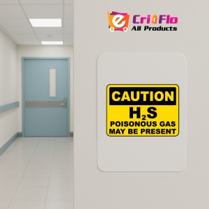Indicator H2S Poisonous Gas May Be Present Sign, Sticker autocolant - Img 4