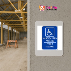 Indicator Handicapped Parking Permit Required Sign, Sticker autocolant - Img 5